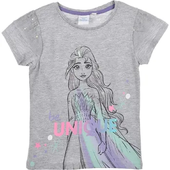 Šedé dívčí tričko Disney Frozen Velikost: 116