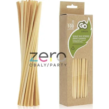 Brčko slaměné pr. 3-5 mm, 200 mm (100 ks) - přírodní