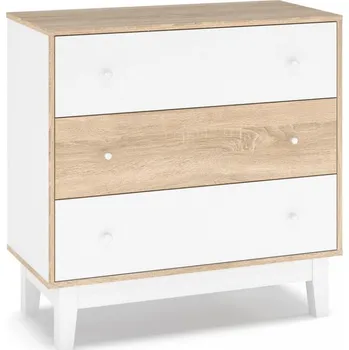 Komoda Casarredo Komoda 3S PATRICIA bílá/dub sonoma