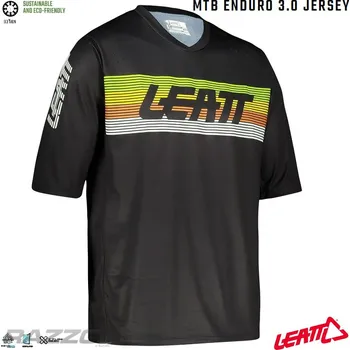 cyklistický dres Dres na kolo Leatt MTB 3.0 Enduro Jersey Black 2022 XS
