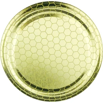 Víčko na sklenici na med se závitem TO 82 - zlatá plástev