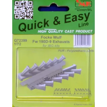 Plastikový model 1/72 Focke Wulf Fw 190D-9 exhausts (IBG)