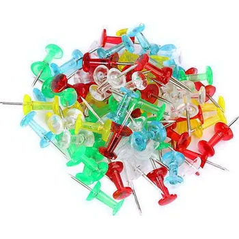 Připínáčky špendlíky 30 ks průsvitné barevné (připínáček špendlík barevný průsvitný napínáček transparentní napínáčky průhledné)