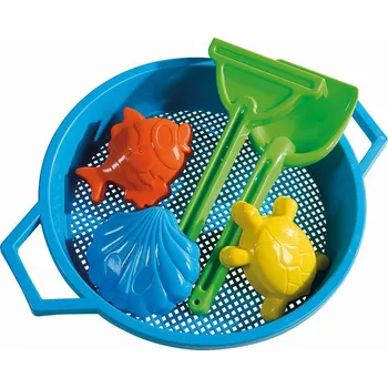 Hračka na písek Androni Sítko na písek s doplňky - modré