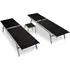 Zahradní lehátko vidaXL 48012 zahradní lehátka se stolkem 2 ks černá