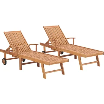 Zahradní lehátko vidaXL 3073169 2 ks teak
