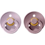 BIBS Colour dudlík z přírodního kaučuku 2 ks Dusky Lilac / Heather - velikost 1 (0-6m.)