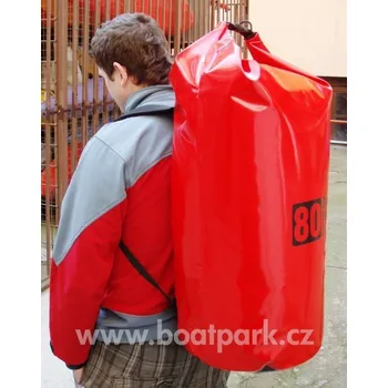 Vodácký pytel Boatpark loďák 80L s popruhy červená