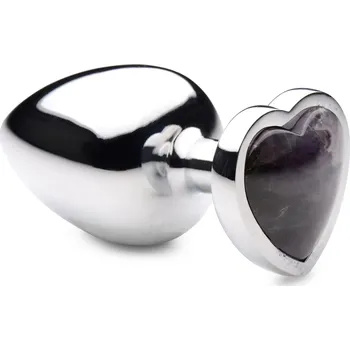Anální šperk Booty Sparks Gemstones Amethyst Heart Anal Plug Large