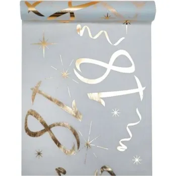 Party dekorace Santex Šerpa na stůl zlatá 18 30 cm x 5 m