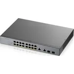 Zyxel GS1350-18HP 18 Port smart managed CCTV PoE switch, long range, 250W, 16x GbE, 2x combo RJ45/SFP