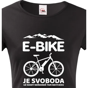 Dámské tričko Dámské tričko E-bike, Barva Černá, Velikost 3XL, Canvas Dámské tričko s krátkým rukávem Bezvatriko.cz 1259