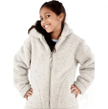 Dívčí bunda Dětská zimní bunda z ovčí vlny 128-134 světle šedá, Barevné varianty Šedá, Velikosti 128 200-100-00019