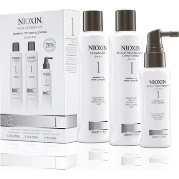 Přípravek proti padání vlasů Nioxin System Kit 1 pro mírně řídnoucí jemné přírodní vlasy