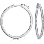 Stříbrné kruhové náušnice KARIN 3 cm JJJ0107