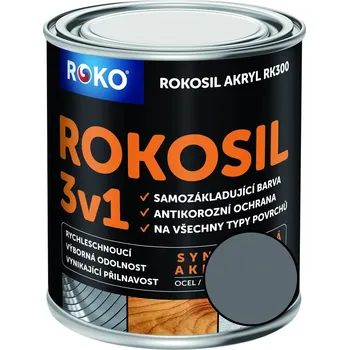 univerzální barva Rokospol Rokosil 3v1 RK 300 600 ml