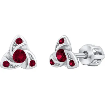 Náušnice Stříbrné náušnice AVA s pravým Českým granátem dámské i dětské