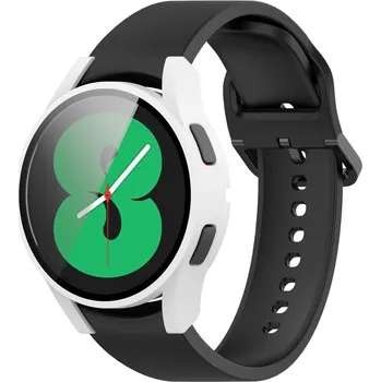 VSECHNONAMOBIL 34741 Ochranný kryt s tvrzeným sklem pro Samsung Galaxy Watch 4 44mm bílý