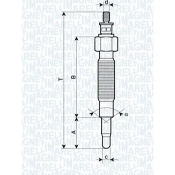 Zapalovací a žhavicí svíčka Žhavící svíčka MAGNETI MARELLI 062900037304