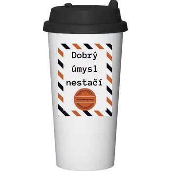 Termohrnek Cestovní termohrnek s uchem s potiskem termohrnek s úmyslem