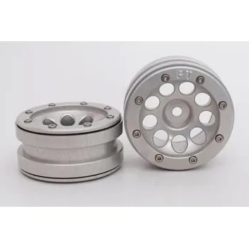 RC náhradní díl Kovové Beadlock CNC disky 1.9 PT Ecohole Silver/Silver, 2ks Absima - RC_134561