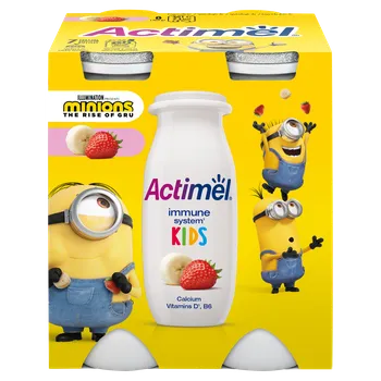 Actimel Kids Probiotický jogurtový nápoj s vitamíny 4x 100 g jahoda/banán