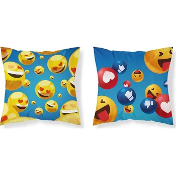 Dekorativní polštářek DETEXPOL Povlak na polštářek Smajlíci Polyester, 40/40 cm