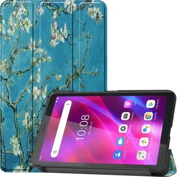 Pouzdro na tablet VSECHNONAMOBIL 38240 ART Zaklápěcí obal pro Lenovo Tab M7 G3 (3. generace) PLUM BLOSSOM