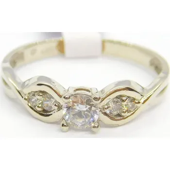 Prsten Klenoty Budín Dámský zásnubní zlatý prstn z bílého zlata se zirkony 585/2,19gr vel. 55 HK1090 (Klenoty Budín Dámský zásnubní zlatý prstn z bílého zlata se zirkony 585/2,19gr vel. 55 HK1090)