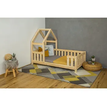 Dětská postel MAXIDO Dětská postel domeček Zara 200x120 přírodní (Český výrobek)