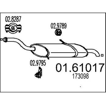 Auto-moto Zadní tlumič výfuku MTS 01.61017