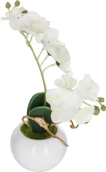 Umělá květina Atmosphera Umělá orchidej ve květináči 25 cm bílá