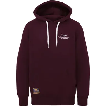 Pracovní zástěra Mikina Longhorn Signature s kapucí velikost S barva vínová