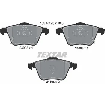 Brzdová destička Sada brzdových destiček, kotoučová brzda TEXTAR 2400201