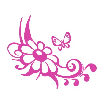 Samolepící dekorace Květina dekor 029 pravá (16 - růžová) SAMOLEPKA NA AUTO, NÁLEPKA, FÓLIE, POLEP, TUNING, VLASTNÍ TEXT, TISK, AUTOSAMOLEPKY.cz, POLEPY, OBRÁZEK, LOGO, 3D STICKERS