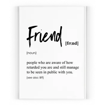 Plakát Plakát / Obraz Friend 40 x 50 cm Tiskové plátno