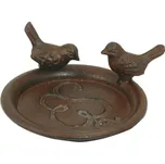 Esschert Design Antik miska s ptáčky W8062 hnědá