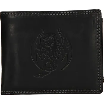 Peněženka Pánská kožená peněženka SendiDesign Dragon - černá