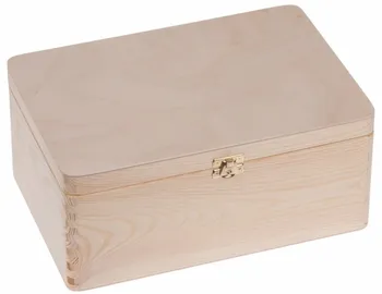 Dárková krabička Bartu Dřevěná krabička se zapínáním 30 x 20 x 14 cm přírodní