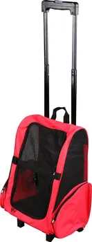 Taška pro psa a kočku Cestovní taška pro psa s kolečky 35 x 26 x 42 cm červená/černá