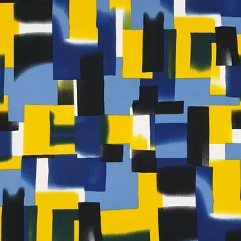 Úplet N5819, žluto-modré obdelníky, š.150