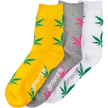 Dámské ponožky ponožky Meatfly Ganja Girl 3 Pack - Multicolor 39-42