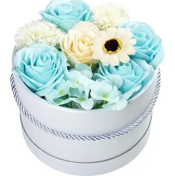 Mýdlo Happylu.cz Cindy mýdlové květiny v boxu modré