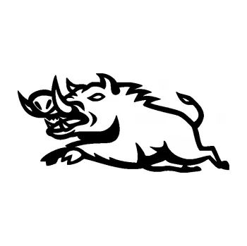 Samolepící dekorace SAMOLEPKA Divoké prase 004 levá (01 - černá) NA AUTO, NÁLEPKA, FÓLIE, POLEP, TUNING, VLASTNÍ TEXT, TISK, AUTOSAMOLEPKY.cz, POLEPY, OBRÁZEK, LOGO, SAMOLEPKY