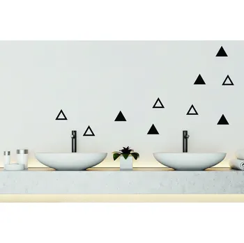 Samolepící dekorace Lepy.cz Samolepka na zeď Trojúhelníky - set Barevná varianta: Světle šedivá