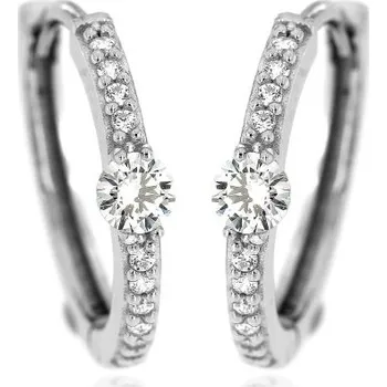 Náušnice Zlatnictví U Kostela Stříbrné kroužky se zirkony 02 642438683