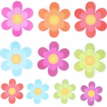 Protiskluzová podložka Protiskluzové nálepky do vany 10 ks květiny