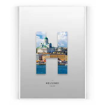 Plakát Plakát / Obraz Helsinki A4 - 21 x 29,7 cm Tiskové plátno