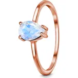 Royal Fashion prsten 14k zlato Vermeil GU-DR8705R-ROSEGOLD-MOONSTONE Velikost: 10 (EU: 61-63)