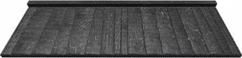 Střešní krytina Blachotrapez Jánošík plechová střešní šindel 0,5 x 380 mm pladur černá